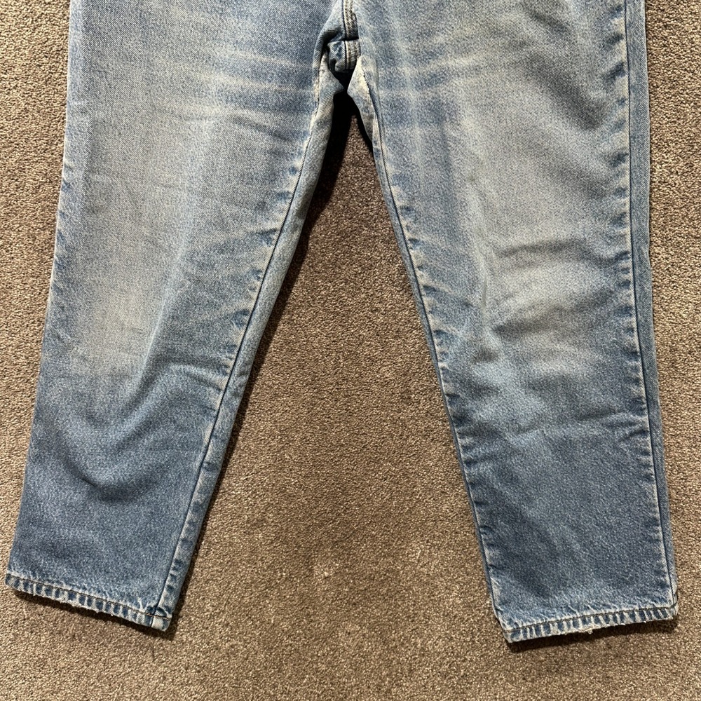 VTG LL Bean‎ Double L Flannel Blanket Lined Jeans Womens 14P Blue Denim Relaxed - Picture 11 of 15